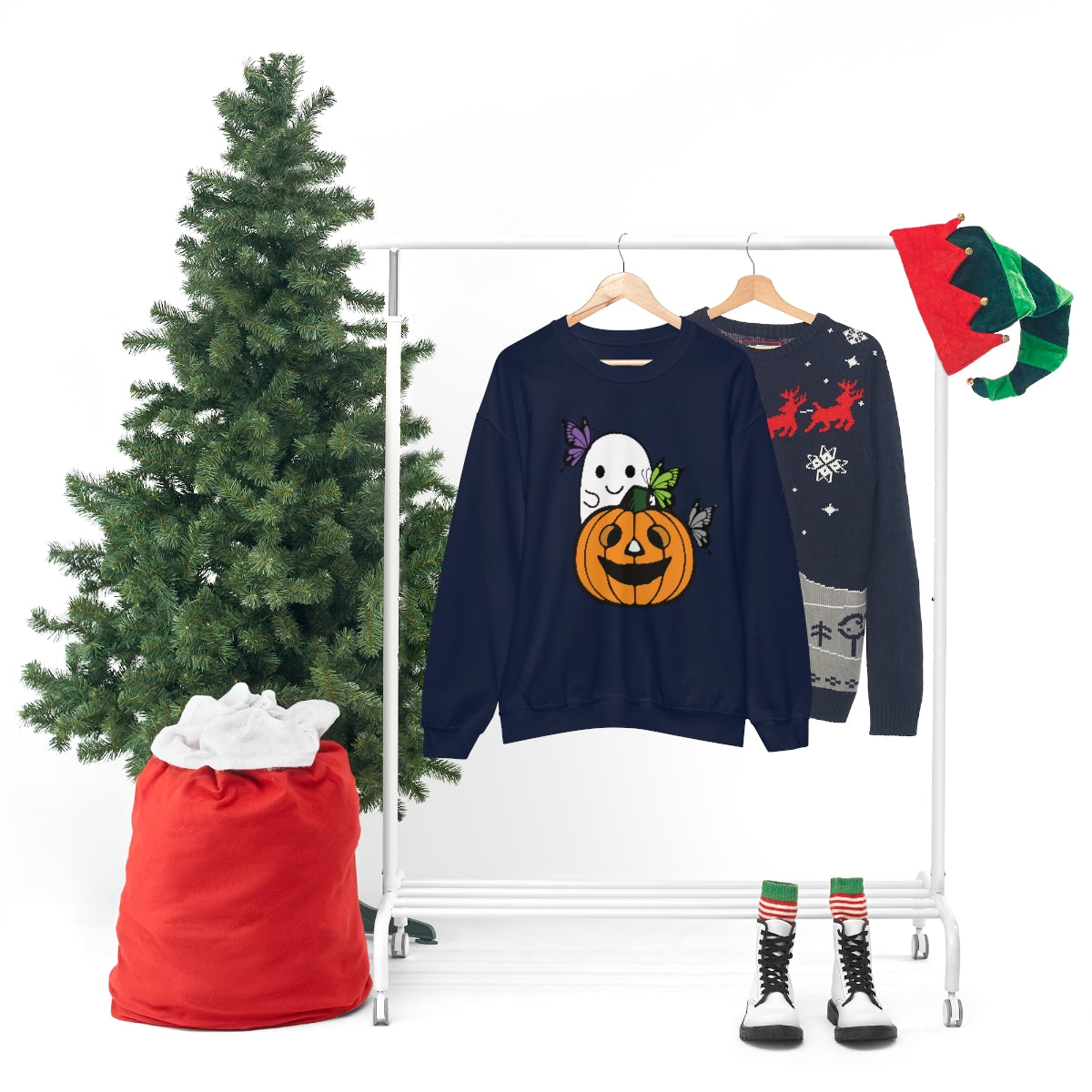 Ghost & Pumpkin Crewneck Sweatshirt